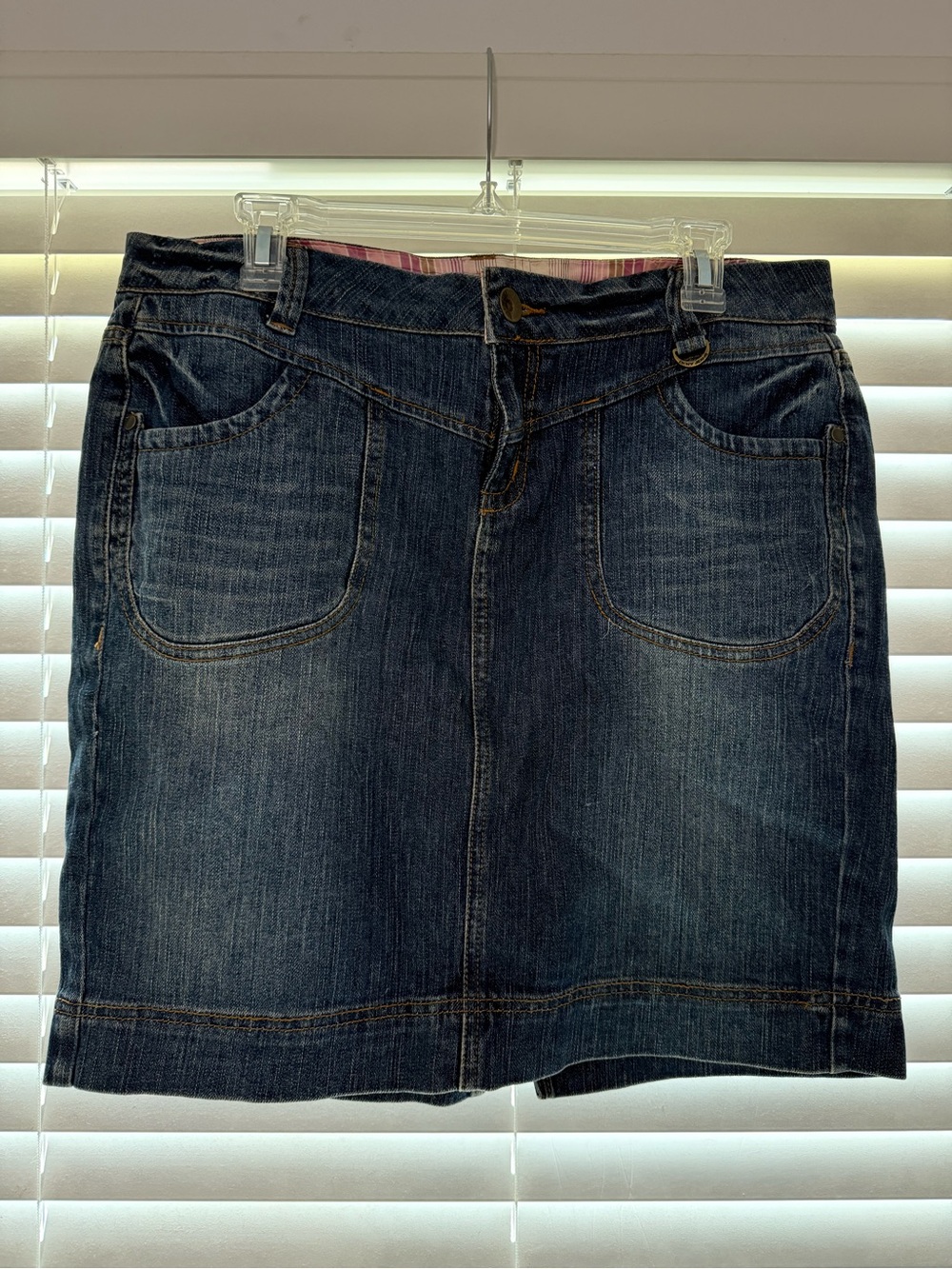 Classic Dark Blue Denim Skirt - Women's Casual Style